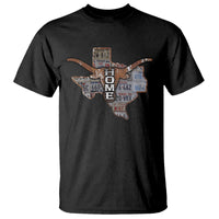 Texas Home T Shirt Vintage State Map TX Longhorn - Wonder Print Shop