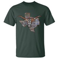 Texas Home T Shirt Vintage State Map TX Longhorn - Wonder Print Shop