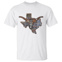 Texas Home T Shirt Vintage State Map TX Longhorn - Wonder Print Shop