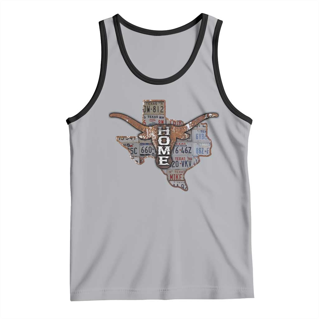 Texas Home Tank Top Vintage State Map TX Longhorn