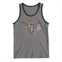 Texas Home Tank Top Vintage State Map TX Longhorn