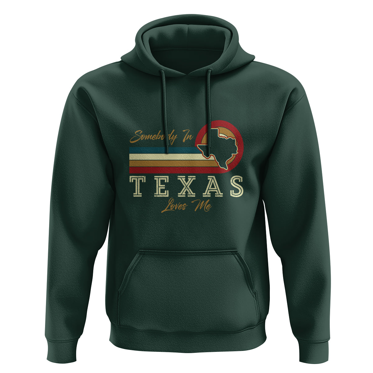 Retro Somebody In Texas Loves Me Hoodie - Wonder Print Shop