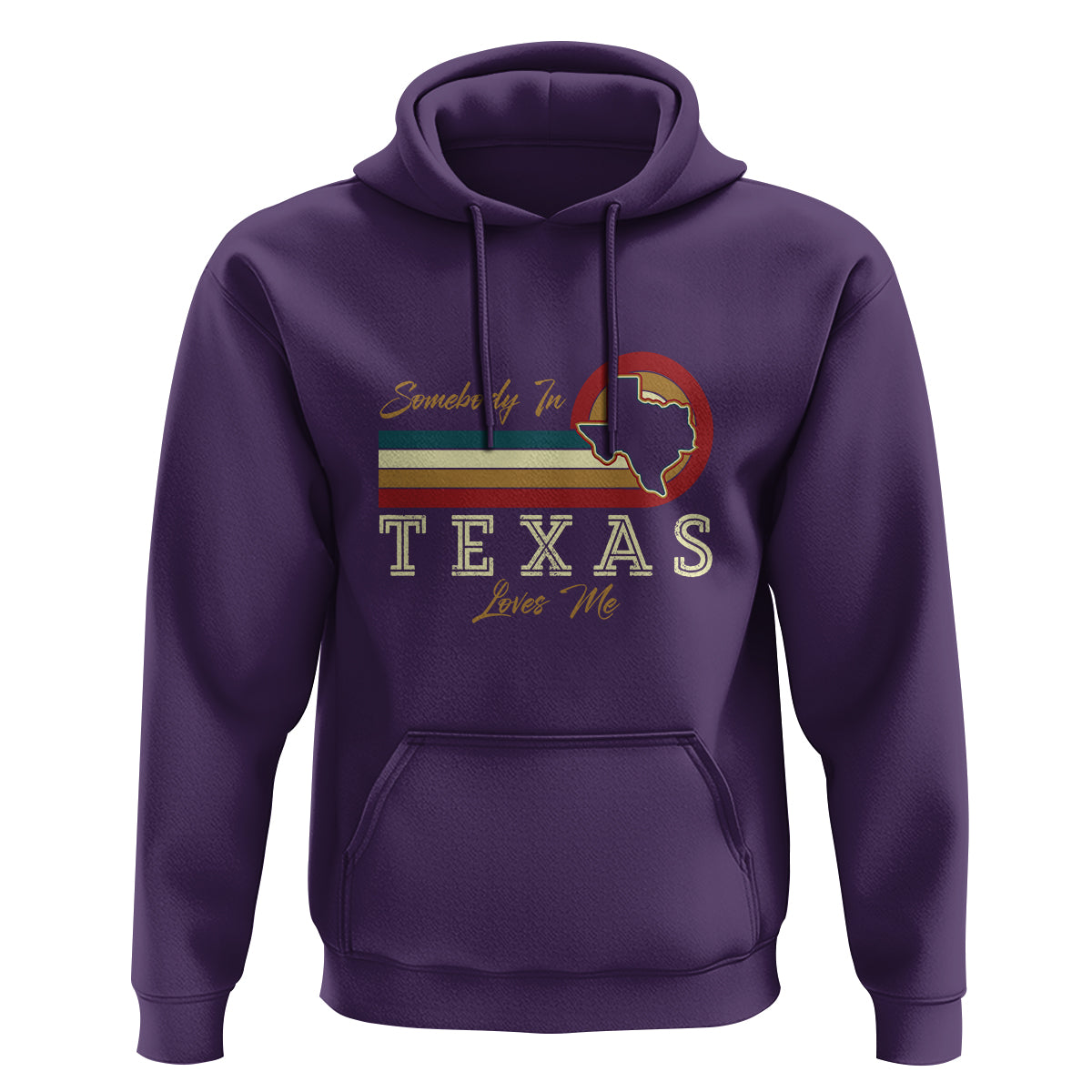 Retro Somebody In Texas Loves Me Hoodie - Wonder Print Shop