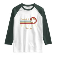 Retro Somebody In Texas Loves Me Raglan Shirt