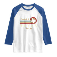 Retro Somebody In Texas Loves Me Raglan Shirt