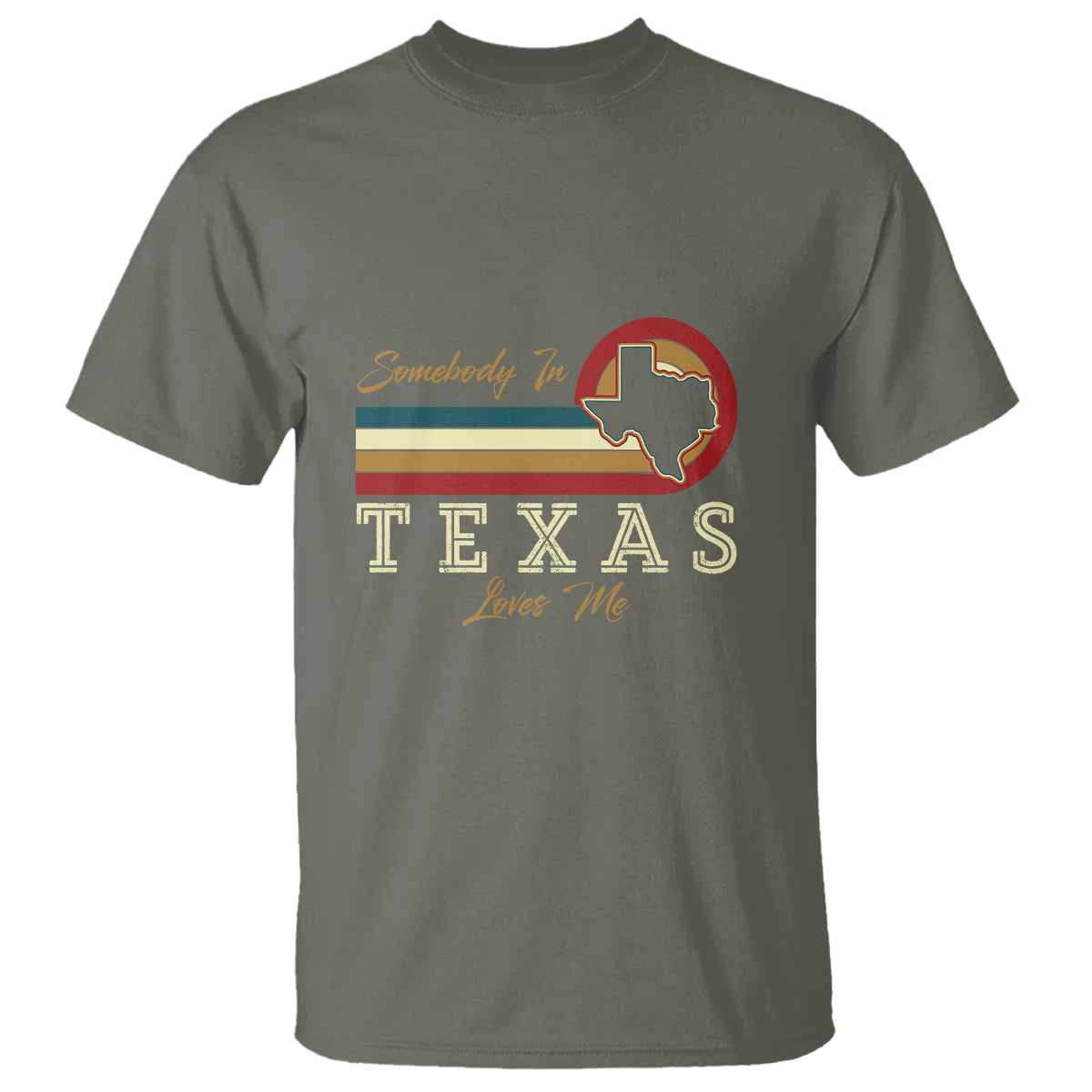 Retro Somebody In Texas Loves Me T Shirt - Wonder Print Shop