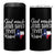 God Made Jesus Saved Texas Raised 4 in 1 Can Cooler Tumbler