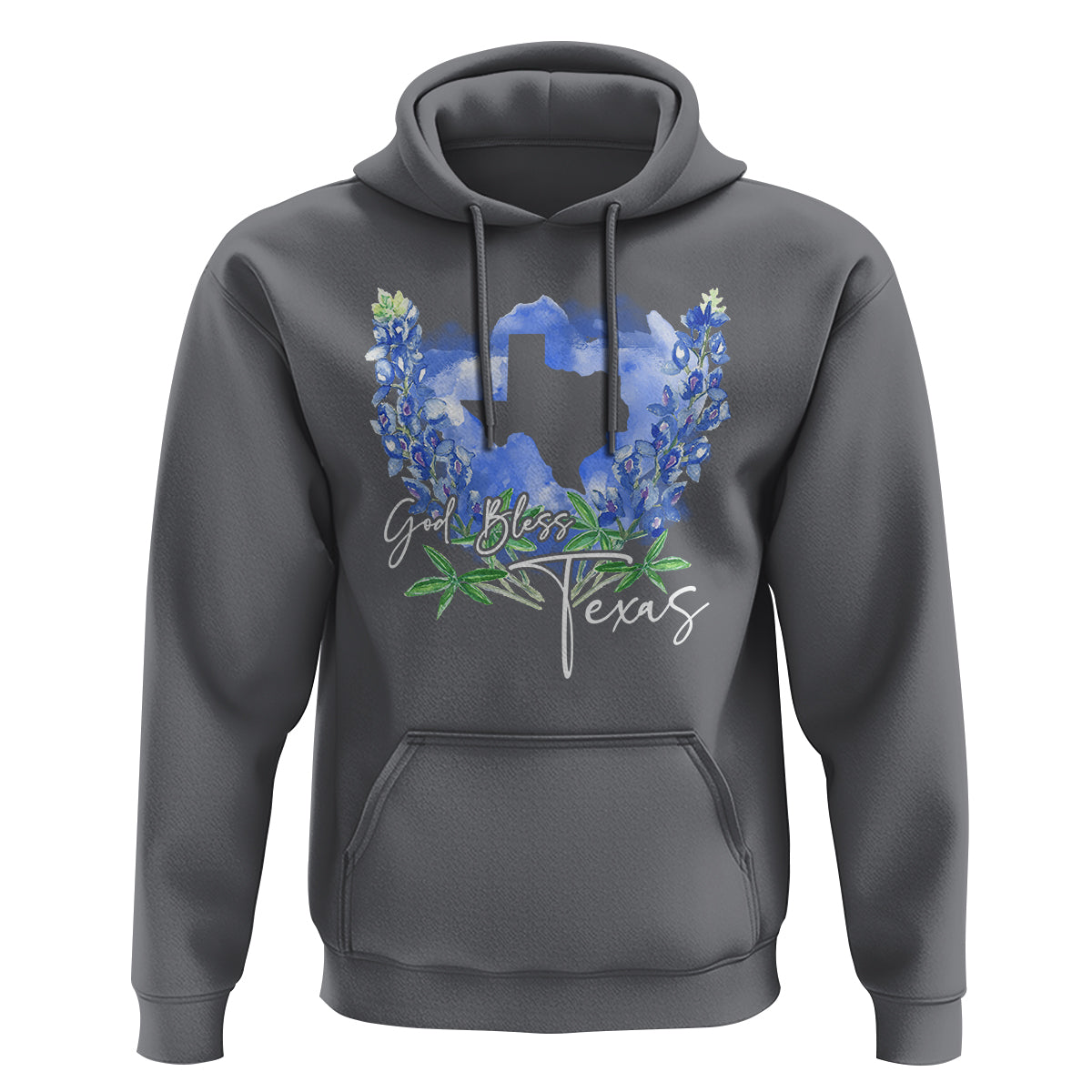 God Bless Texas Bluebonnet Hoodie - Wonder Print Shop
