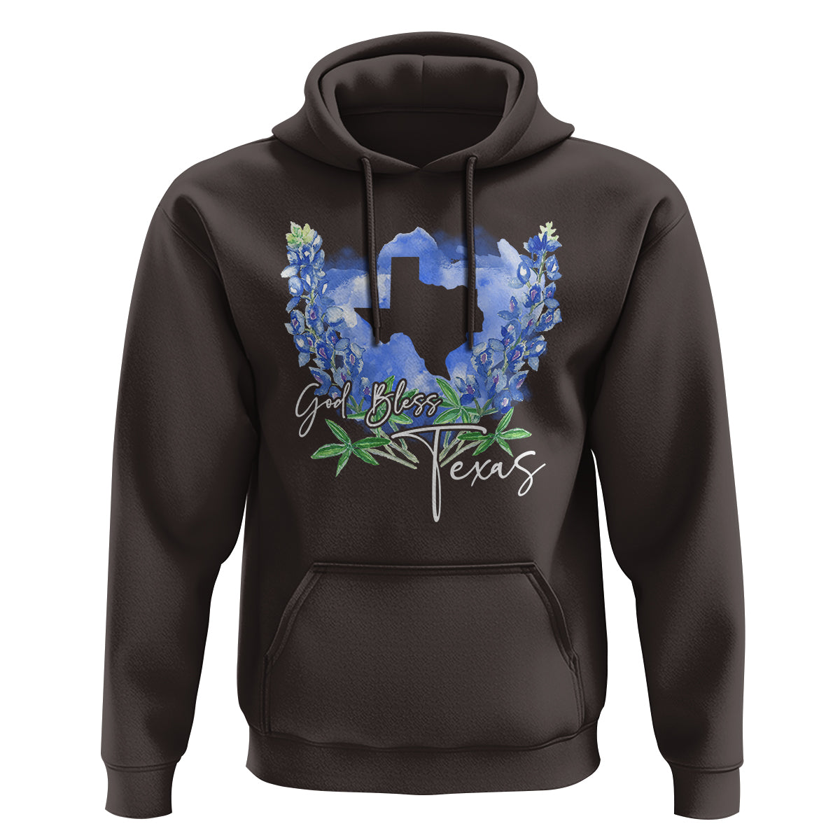 God Bless Texas Bluebonnet Hoodie - Wonder Print Shop