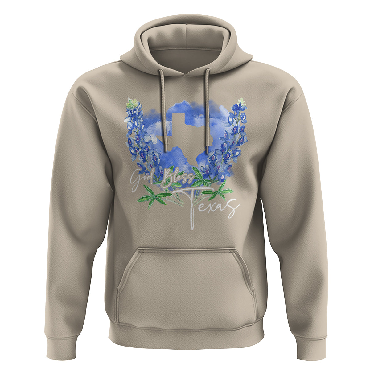 God Bless Texas Bluebonnet Hoodie - Wonder Print Shop
