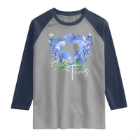 God Bless Texas Bluebonnet Raglan Shirt