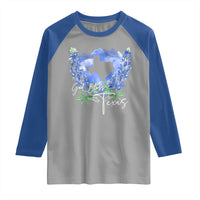 God Bless Texas Bluebonnet Raglan Shirt