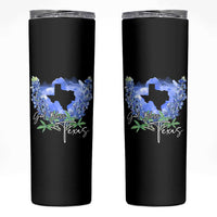 God Bless Texas Bluebonnet Skinny Tumbler