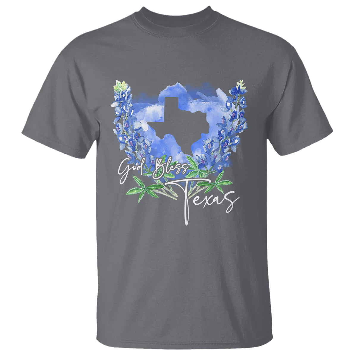 God Bless Texas Bluebonnet T Shirt - Wonder Print Shop