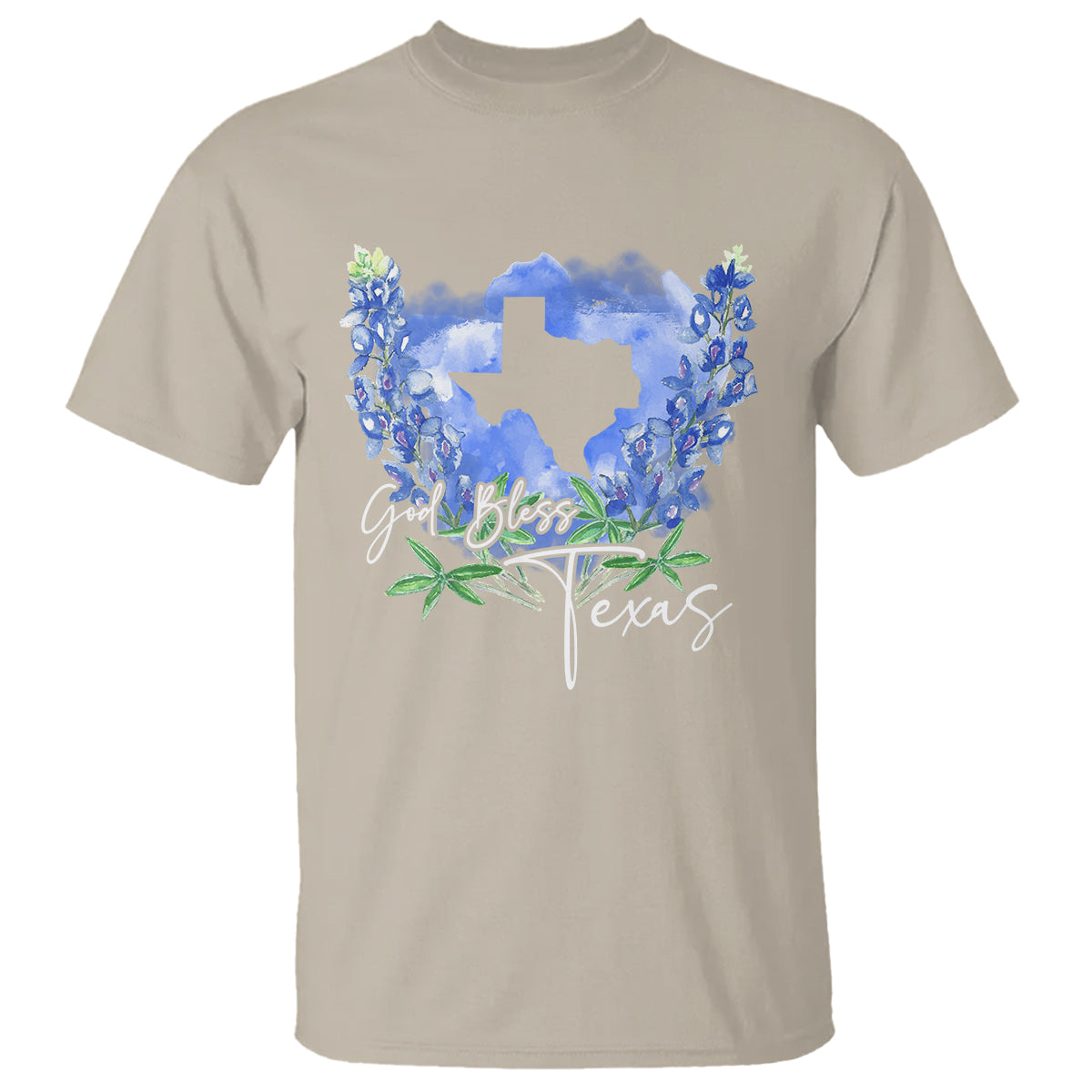 God Bless Texas Bluebonnet T Shirt - Wonder Print Shop