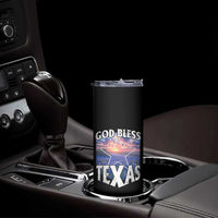 Bluebonnet Field God Bless Texas Skinny Tumbler