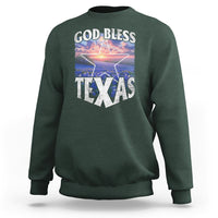 Bluebonnet Field God Bless Texas Sweatshirt - Wonder Print Shop