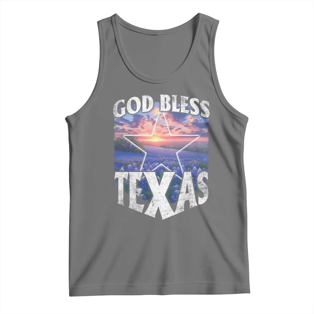 Bluebonnet Field God Bless Texas Tank Top