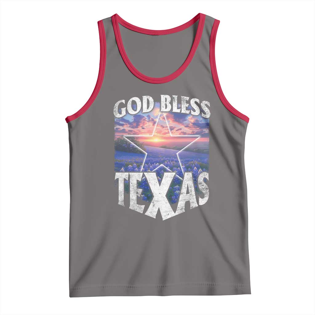 Bluebonnet Field God Bless Texas Tank Top