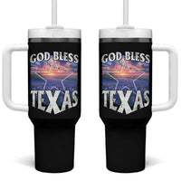 Bluebonnet Field God Bless Texas Tumbler With Handle