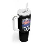 Bluebonnet Field God Bless Texas Tumbler With Handle