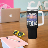 Bluebonnet Field God Bless Texas Tumbler With Handle