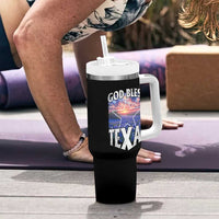 Bluebonnet Field God Bless Texas Tumbler With Handle