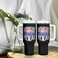 Bluebonnet Field God Bless Texas Tumbler With Handle