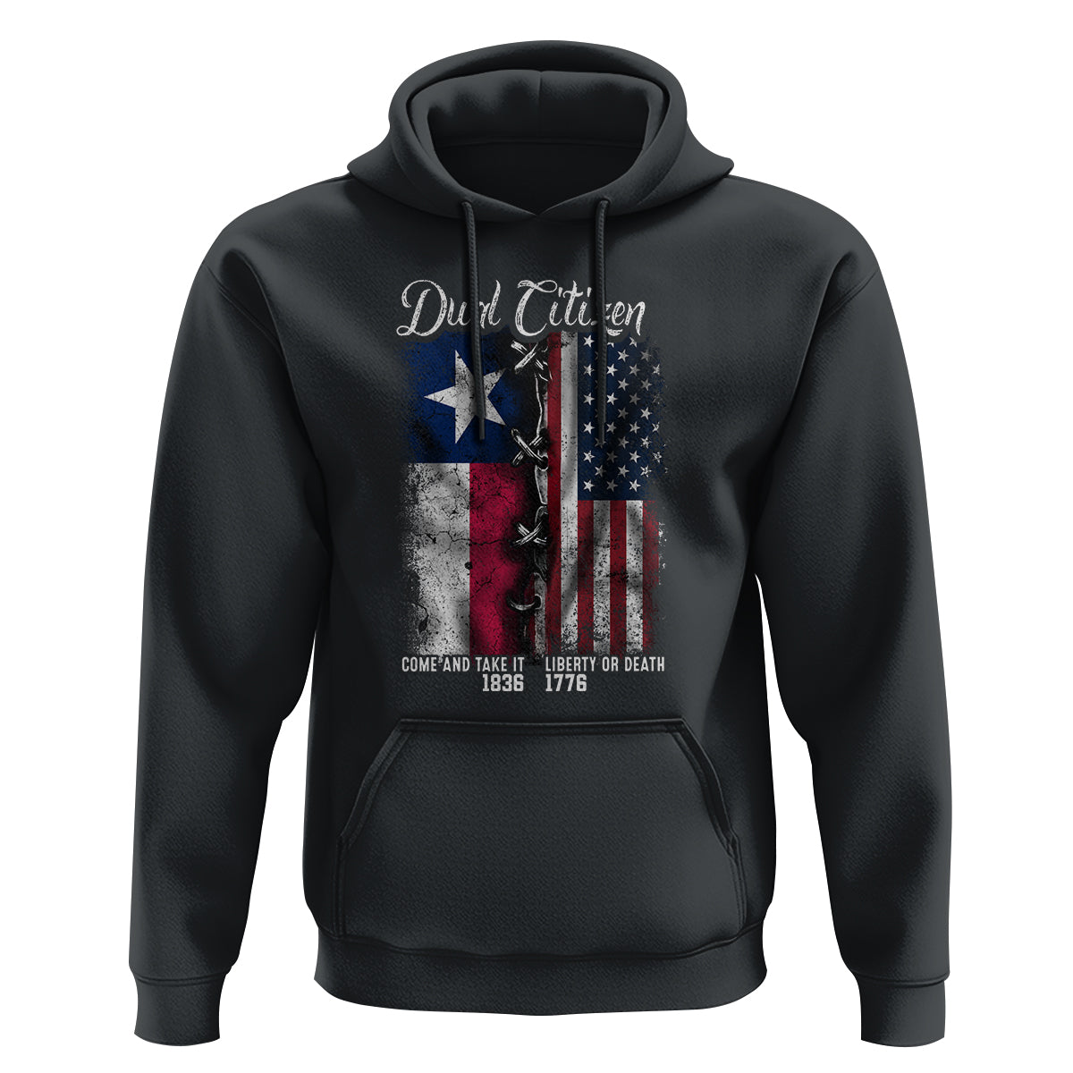 Dual Citizen Texan American Hoodie - Wonder Print Shop