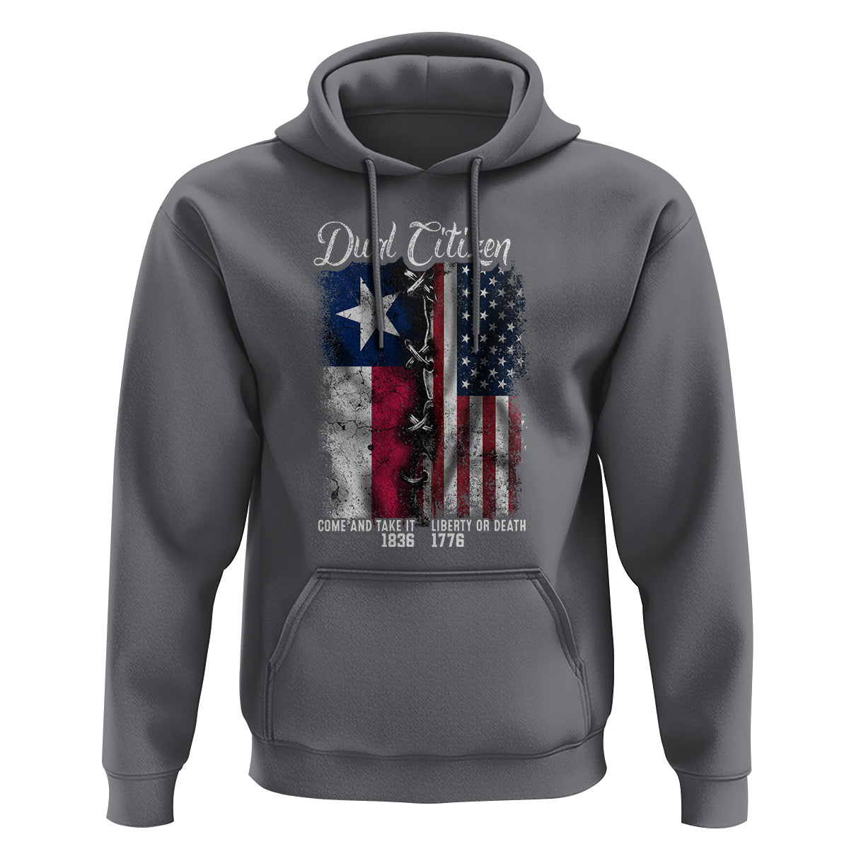 Dual Citizen Texan American Hoodie - Wonder Print Shop