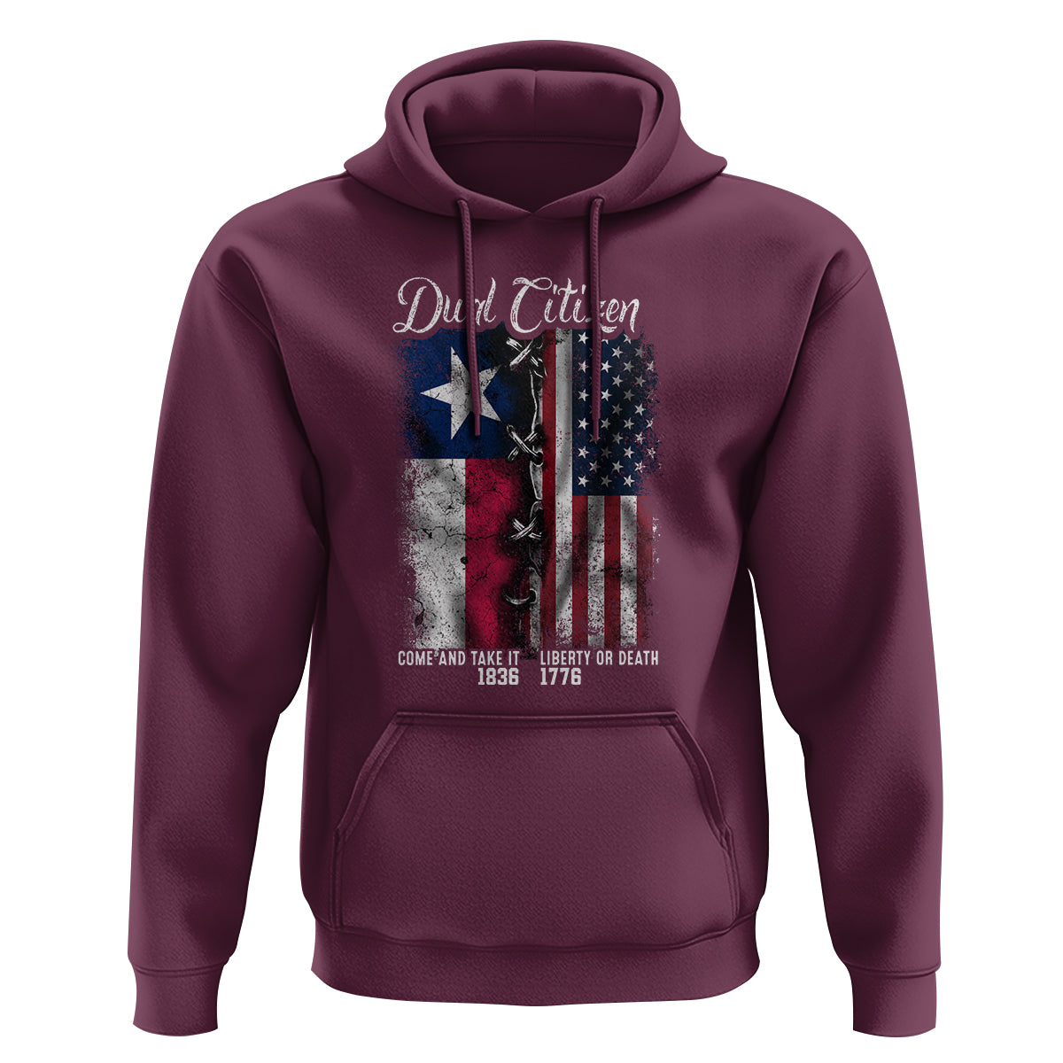 Dual Citizen Texan American Hoodie - Wonder Print Shop