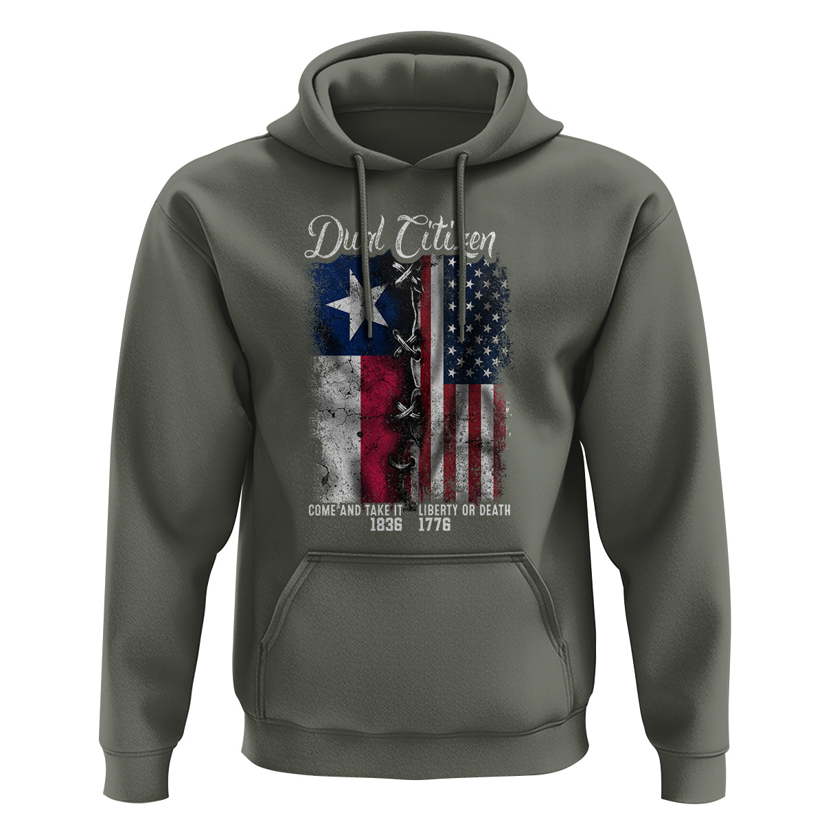 Dual Citizen Texan American Hoodie - Wonder Print Shop