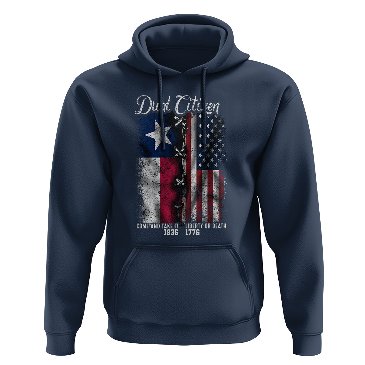 Dual Citizen Texan American Hoodie - Wonder Print Shop