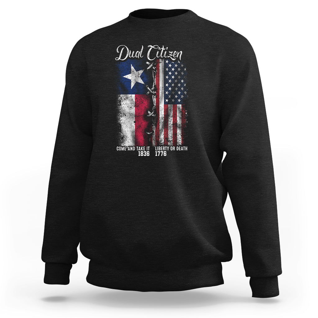 Dual Citizen Texan American Sweatshirt - Wonder Print Shop