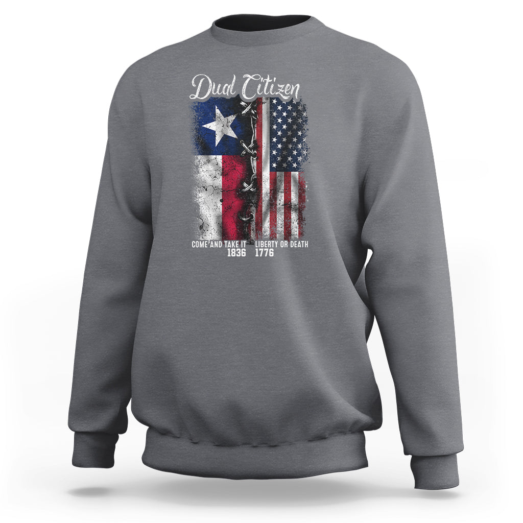 Dual Citizen Texan American Sweatshirt - Wonder Print Shop
