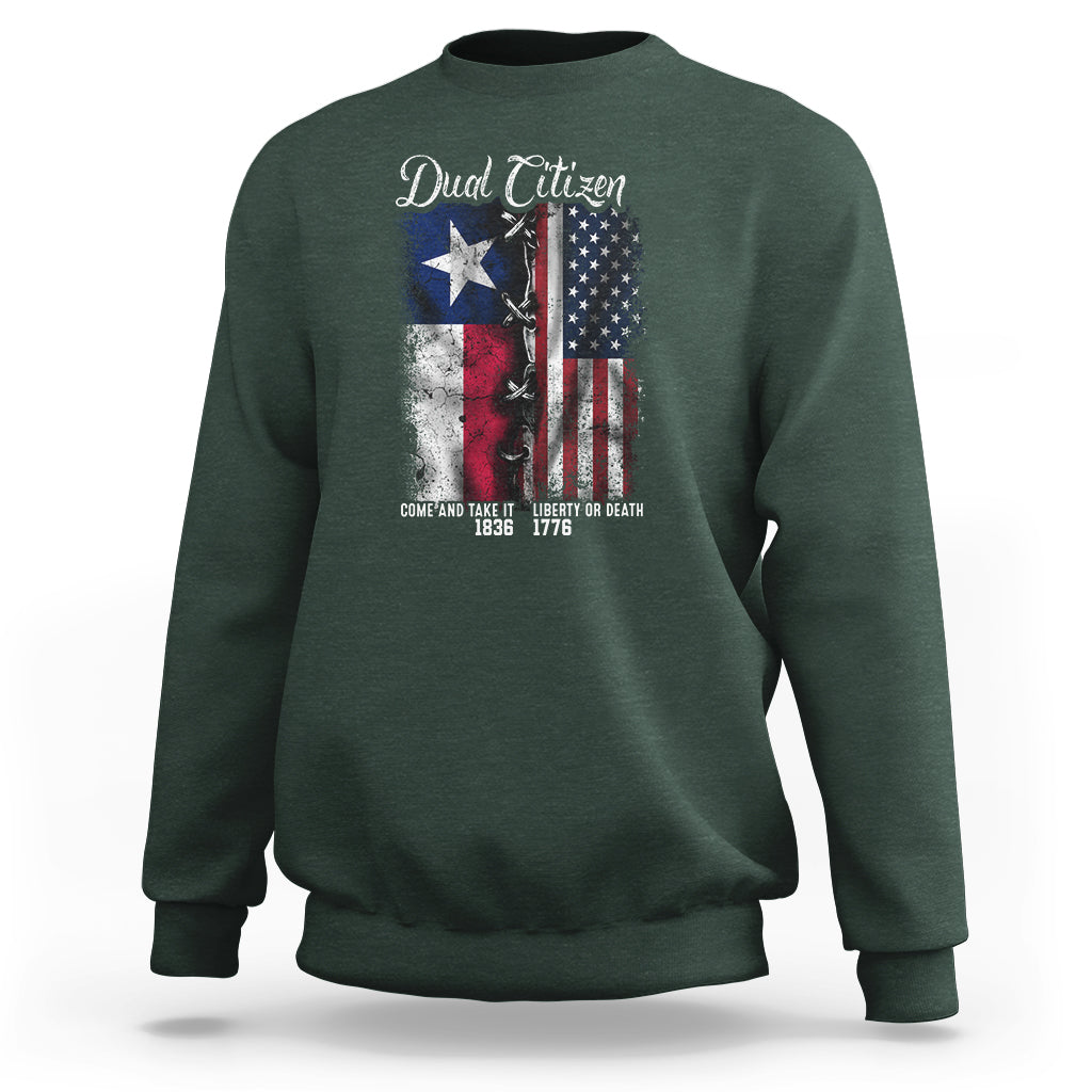 Dual Citizen Texan American Sweatshirt - Wonder Print Shop