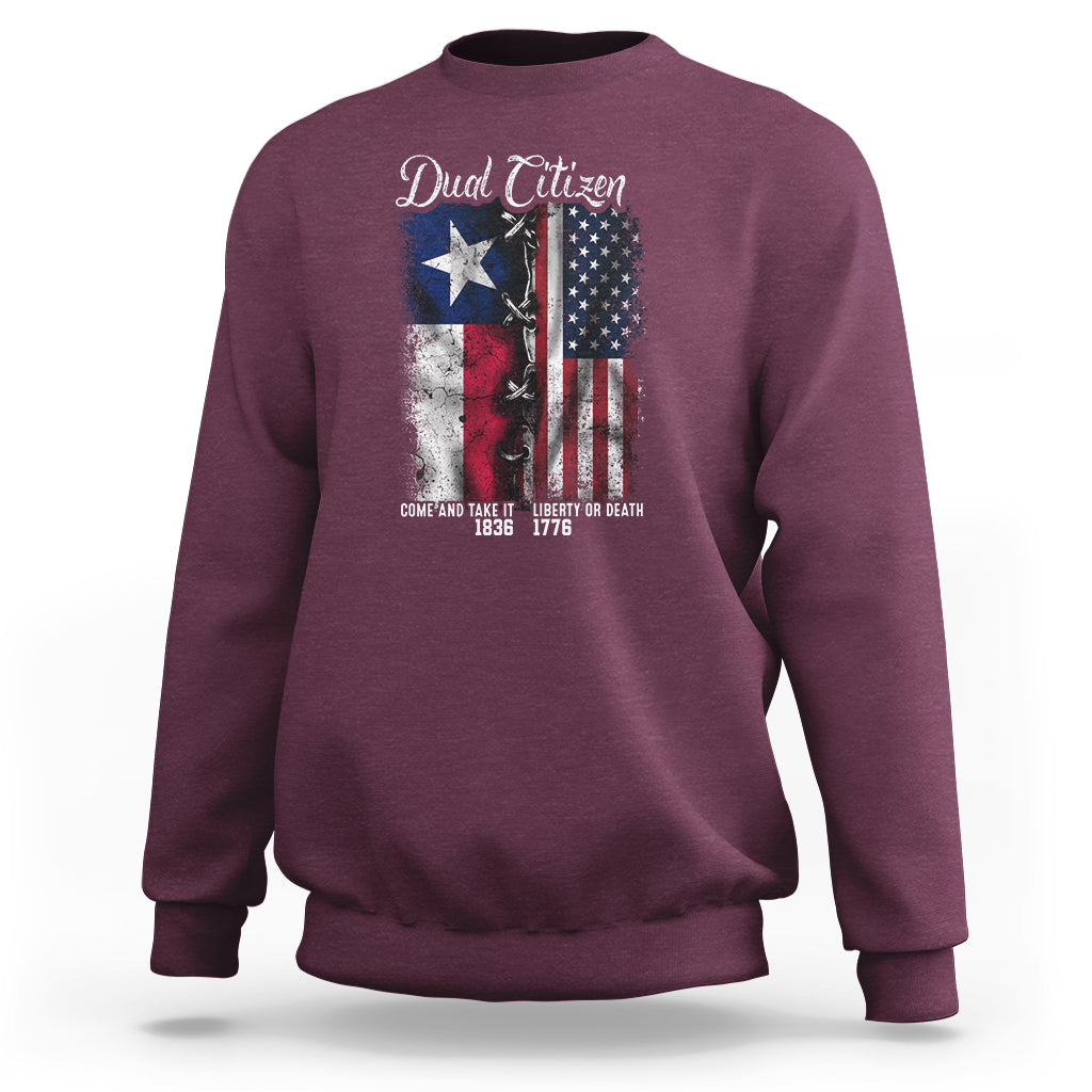 Dual Citizen Texan American Sweatshirt - Wonder Print Shop