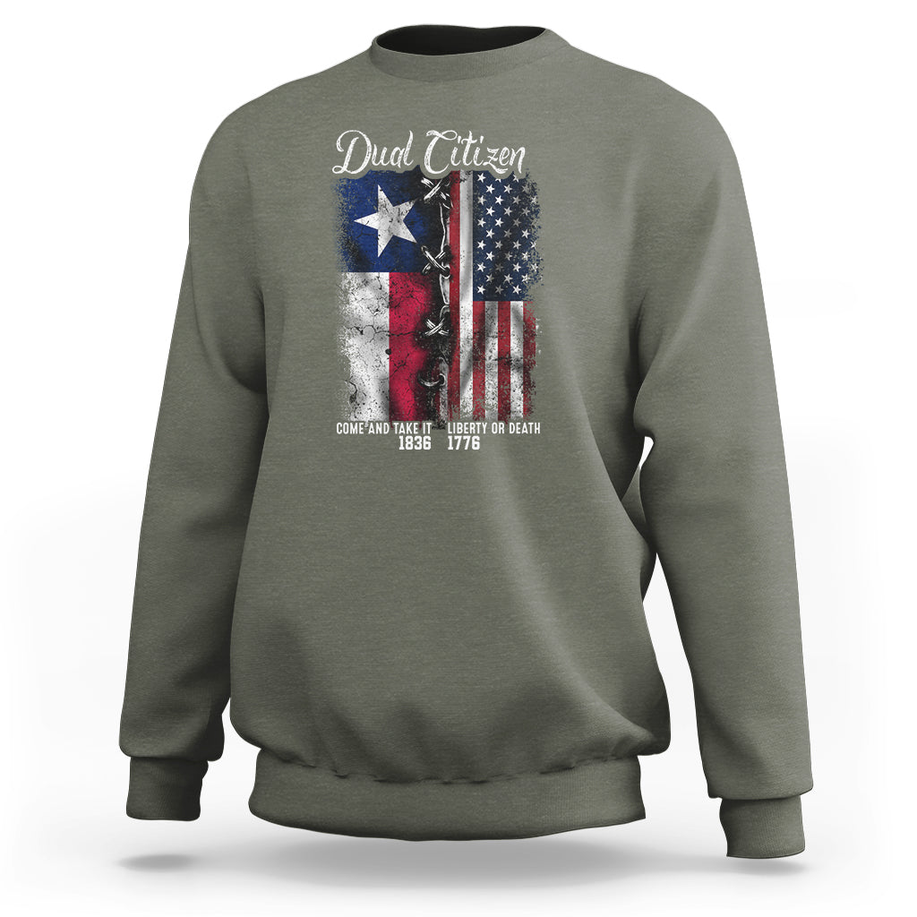 Dual Citizen Texan American Sweatshirt - Wonder Print Shop