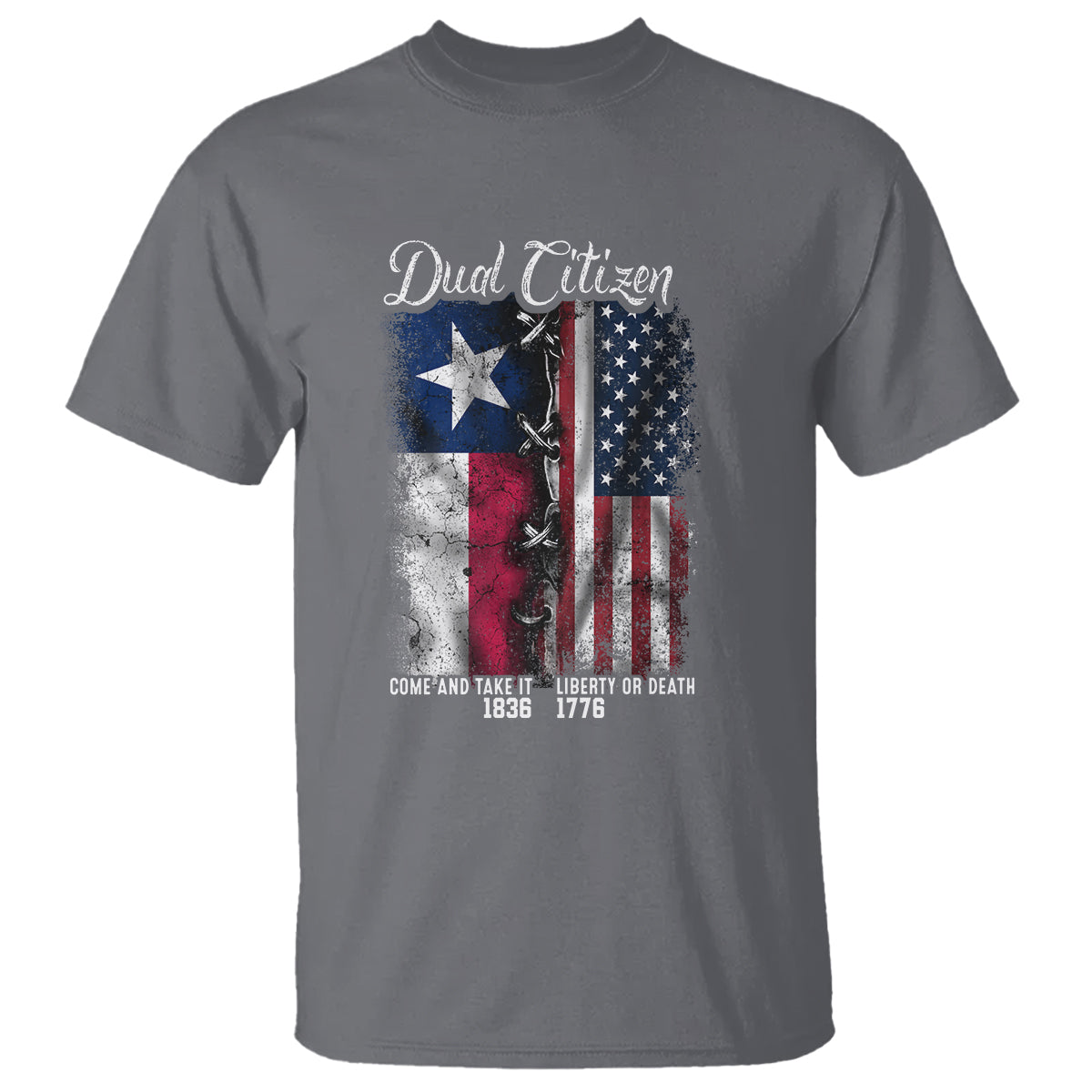 Dual Citizen Texan American T Shirt - Wonder Print Shop
