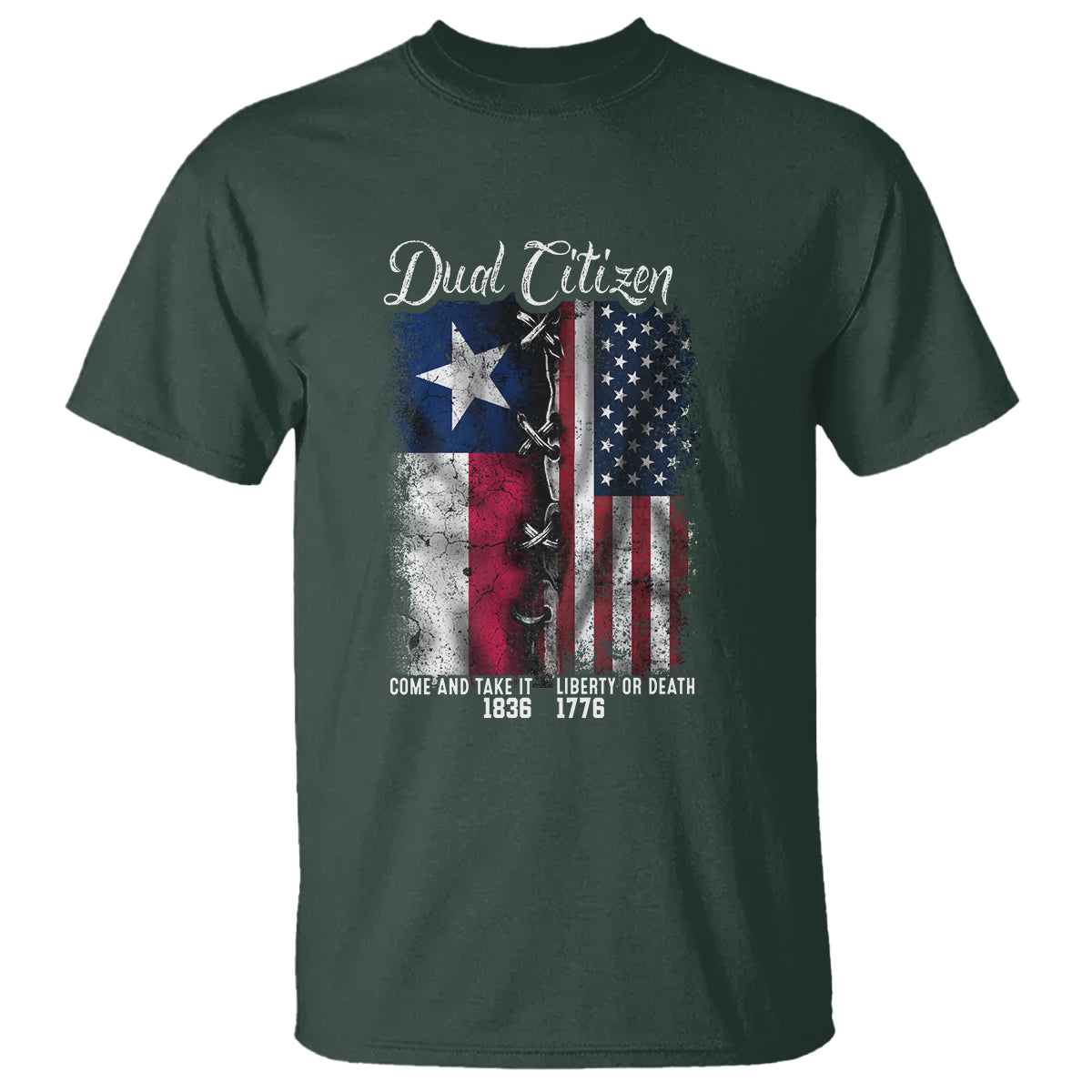 Dual Citizen Texan American T Shirt - Wonder Print Shop