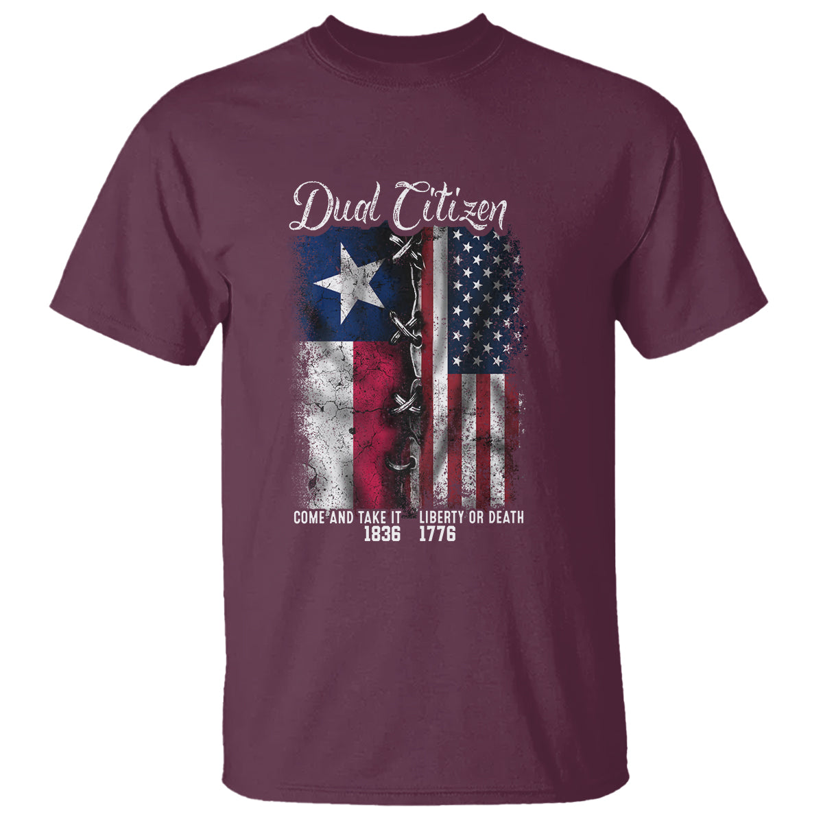 Dual Citizen Texan American T Shirt - Wonder Print Shop