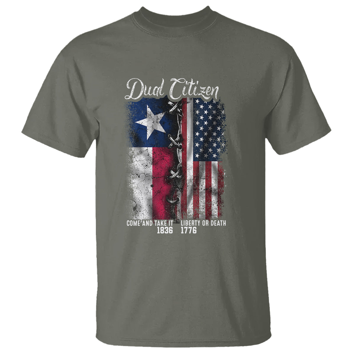 Dual Citizen Texan American T Shirt - Wonder Print Shop