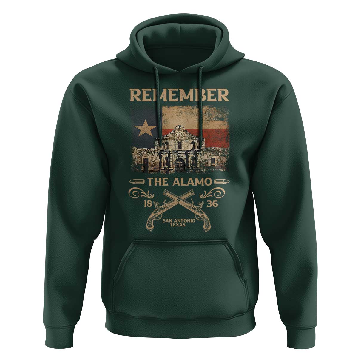 Texas Hoodie Remember The Alamo San Antonio 1836 TS09