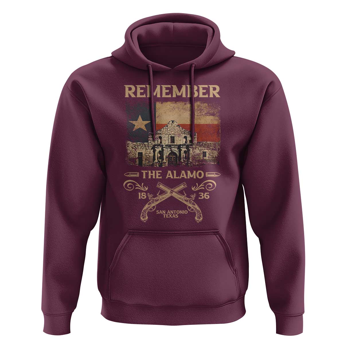 Texas Hoodie Remember The Alamo San Antonio 1836 TS09