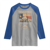 Texas Raglan Shirt Remember The Alamo San Antonio 1836 TS09