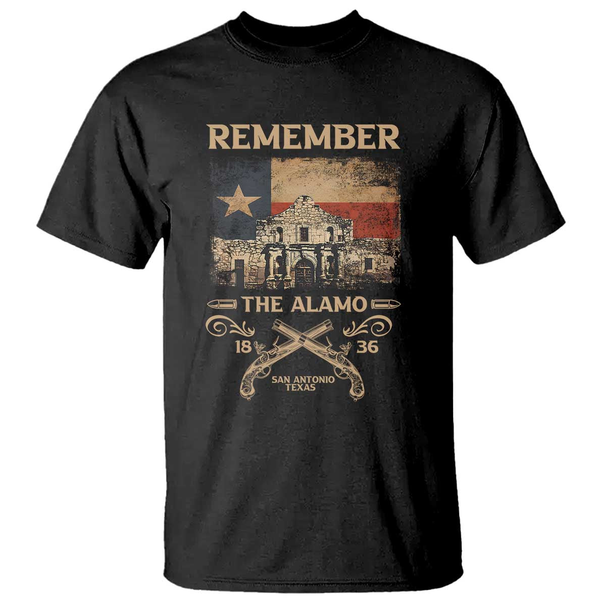 Texas T Shirt Remember The Alamo San Antonio 1836 TS09