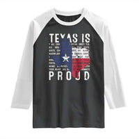 Texas Raglan Shirt Proud Taxan List Of Words That Describe Texas