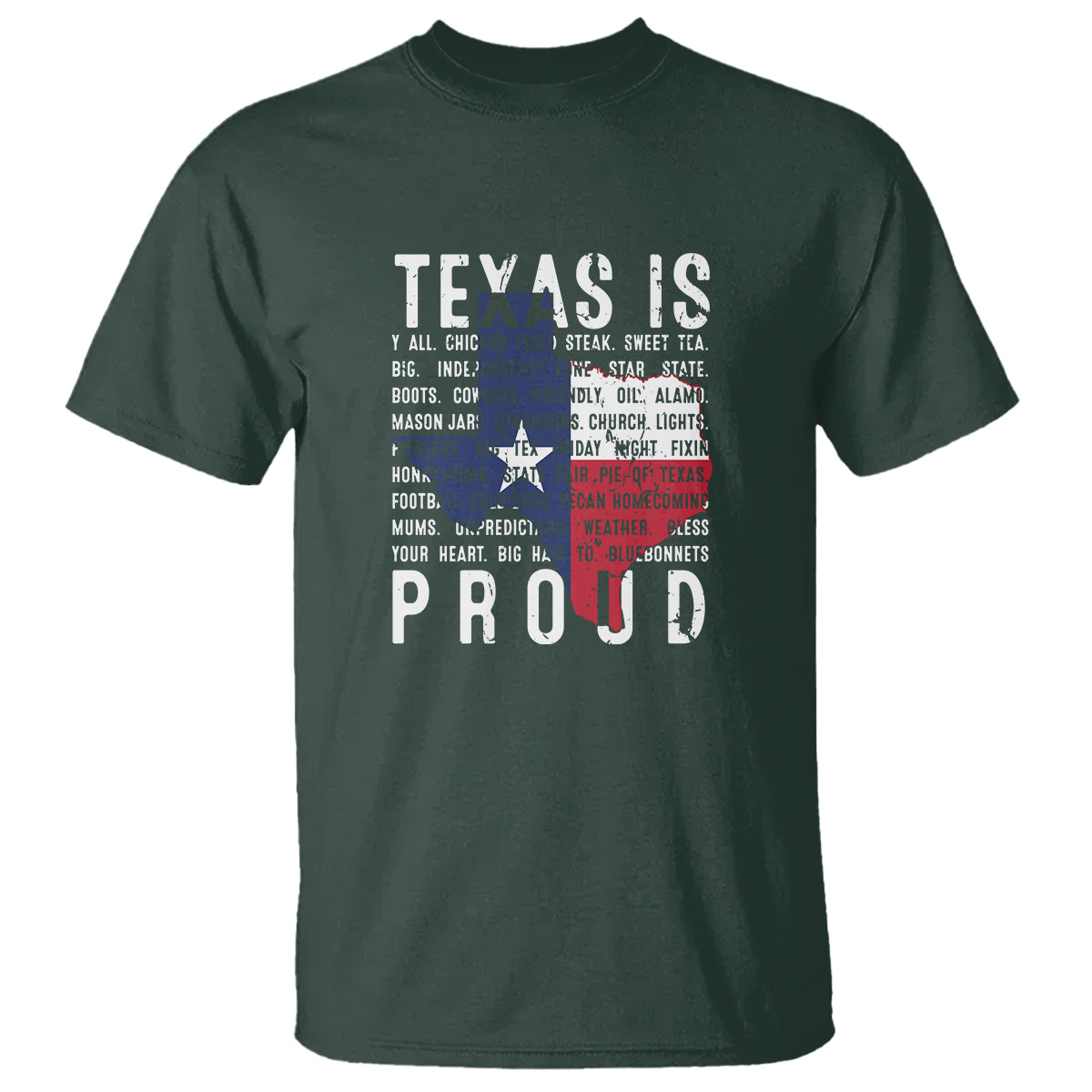Texas T Shirt Proud Taxan List Of Words That Describe Texas - Wonder Print Shop
