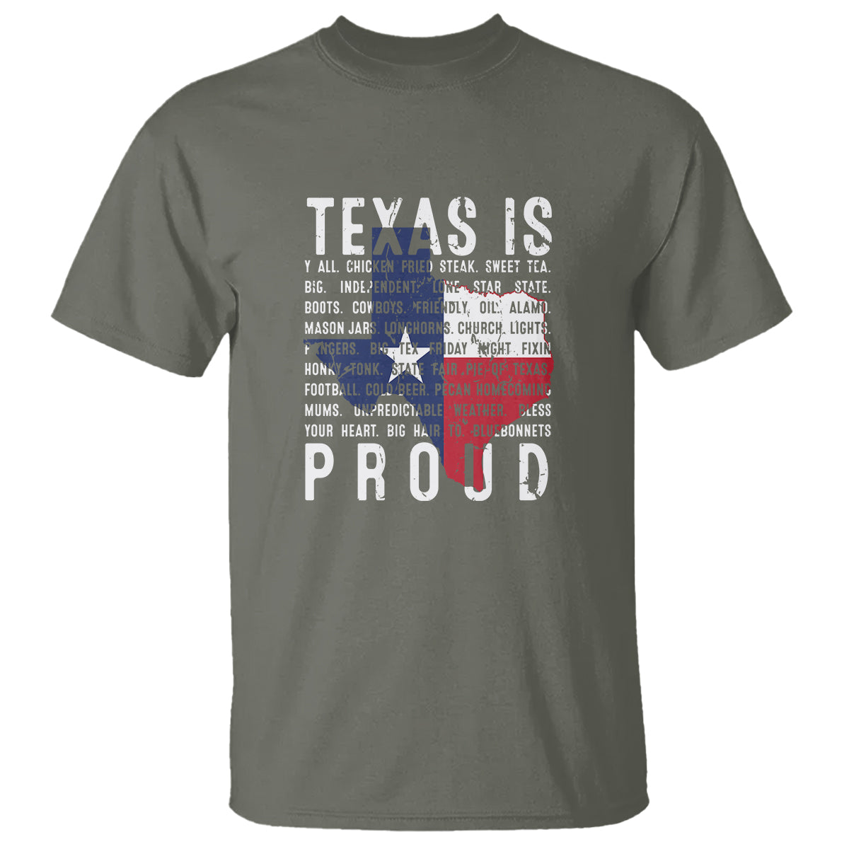 Texas T Shirt Proud Taxan List Of Words That Describe Texas - Wonder Print Shop