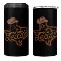 It's Better In Texas Retro Western Cowboy 4 in 1 Can Cooler Tumbler